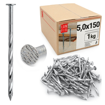 Gwoździe skręcane ocynk 5.0x150 (1kg)