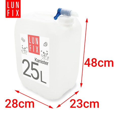 Kanister 25l + KRAN nakrętka (1kpl.)
