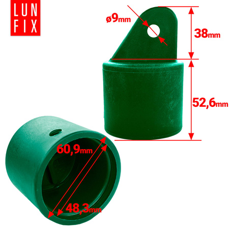 Nasadka slupa podporow. 1 1/2 POD11/2 ZIEL (1szt.) + wkręt