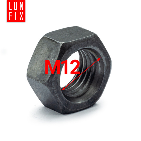 Nakrętka sześciokątna M12 DIN 934 klasa 6 czarna 5kg