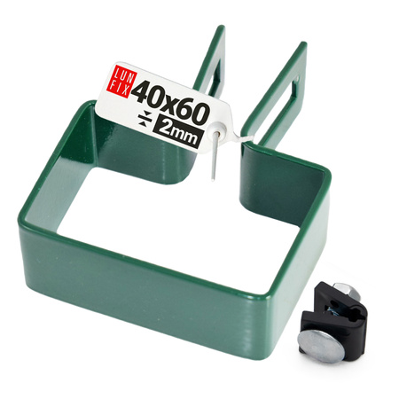 Obejma końcowa początkowa 40x60 mm zielona komplet