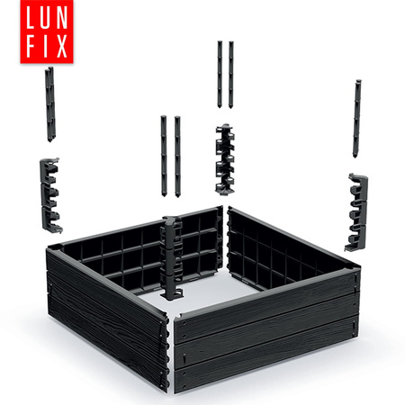 Grzadka wysoka - 75x75x25 - Base Woody - antracyt