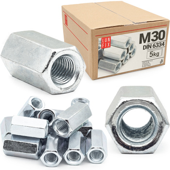 Nakrętka przedłużana M30 DIN6334 ocynkowana 5kg