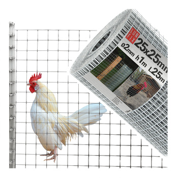 Siatka hodowlana 100cm 25x25 fi 2mm zgrzewana ocynkowana 25mb