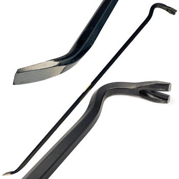 Łom zagięty wzmocniony 900x29x15 mm