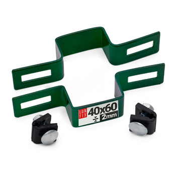 Obejma pośrednia 40x60 mm zielona komplet