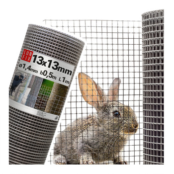 Siatka przeciw gryzoniom 50cm 13x13 fi1,4mm zgrzewana ocynkowana 1mb