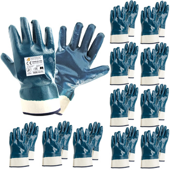 Rękawice robocze olejoodporne nitrylowe 10 XL 12szt.