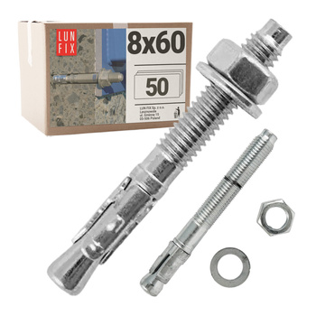 Kotwa ekspresowa do betonu M8 60mm pierścieniowa rozprężana 50szt.