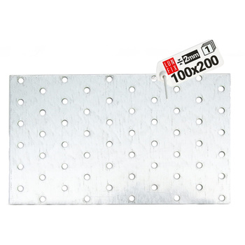 Płytka perforowana 200x100x2 PP23 łącznik ciesielski płaski 1szt.