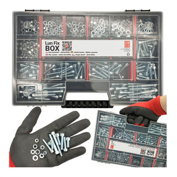 Śruby imbusowe nakrętki podkładki 540szt. M5-M6 ocynkowane