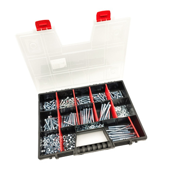 Śruby imbusowe nakrętki podkładki 420szt. M8 ocynkowane