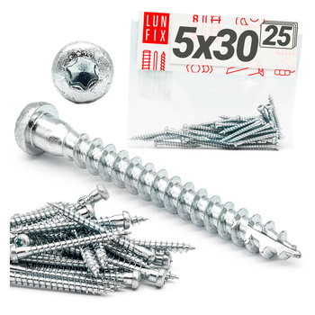 Wkręty ciesielskie Anchor 5x30 do kątowników 25szt.