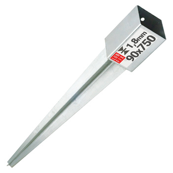 Podstawa słupa wbijana 90x90x2 mm kotwa 750mm