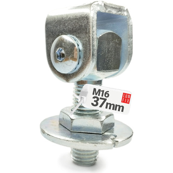 Zawias regulowany do bramy furtki M16x37 mm  do wspawania ocynkowany ZRS16