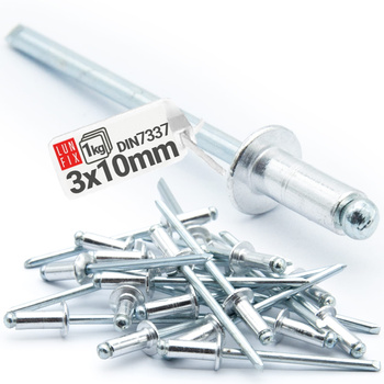 Nity zrywalne 3x10mm aluminiowo-stalowe 1kg