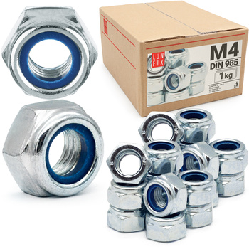 Nakrętka samokontrująca M4 DIN985  ocynkowana 1kg