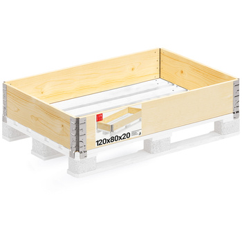 Nadstawka paletowa 120x80x20cm skrzyniopaleta drewniana