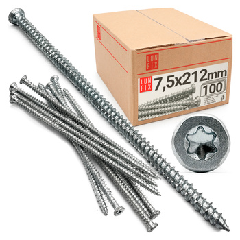 Wkręty do ościeżnic drzwi i okien 7,5x212mm ocynkowane 100szt.