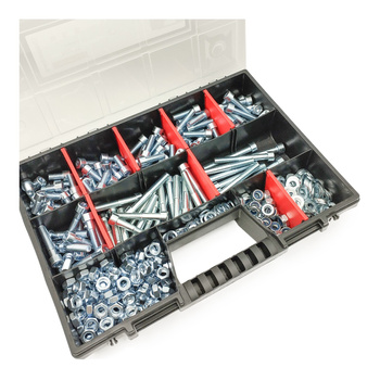 Śruby imbusowe nakrętki podkładki 390szt. M10 ocynkowane